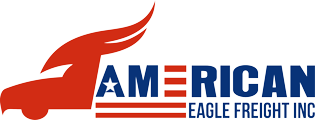 Clean, professional logo for American Eagle Freight Inc on a white background.